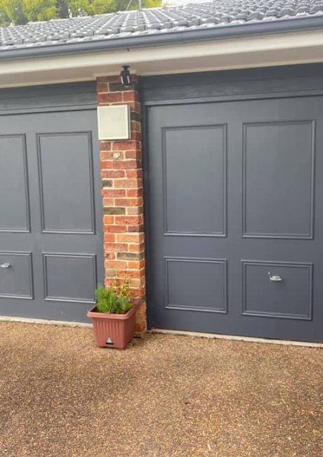dual custom garage doors identical